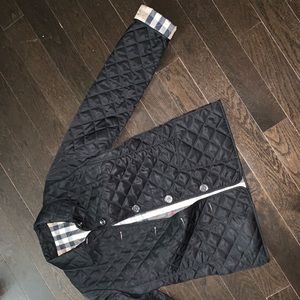 Girls Burberry quilted jacket